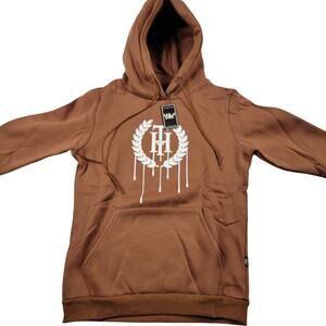 The Hideout Clothing THC Essentials Hoodie Size Medium Brown NWT